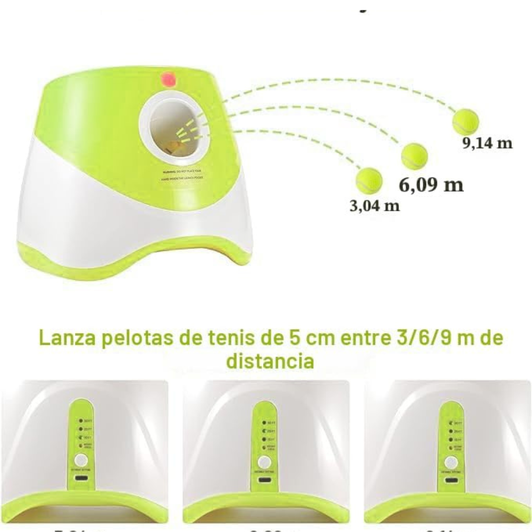 Lanzador de pelotas para perros automatico